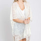 LACE OVER SIZE RUFFLE KIMONO