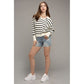 NUVI APPAREL Stripe Collared Knitted Top