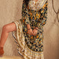 Midi Floral Smocked Boho Dress with Balloon Sleeves