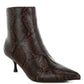 RAG & Co. Thymus Snake Print Kitten Heel Boots