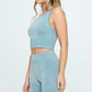 OTOS ACTIVE Mineral wash seamless biker shorts set