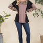 CELESTE Full Size Leopard Color Block Exposed Seam T-Shirt