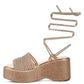 RAG & Co. Swifties Rhinestone Embellished Lace-Up Sandals