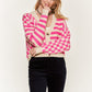 JADE by JANE Contrast pattern Cardigan Sweater