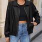 Zip Up Dropped Shoulder Jacket