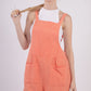 VERY J Sleeveless Double Gauze Overalls with Pockets