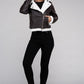 AMBIANCE APPAREL Trimmed  PU Jacket with Inside Plush