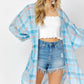 DAVI & DANI Striped Short Sleeve Cardigan
