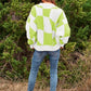 DAVI & DANI Multi Geo Checker Pullover Knit Sweater Top