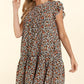 PLUS LEOPARD WITH BACK NECK BUTTON AND SIDE POCKET