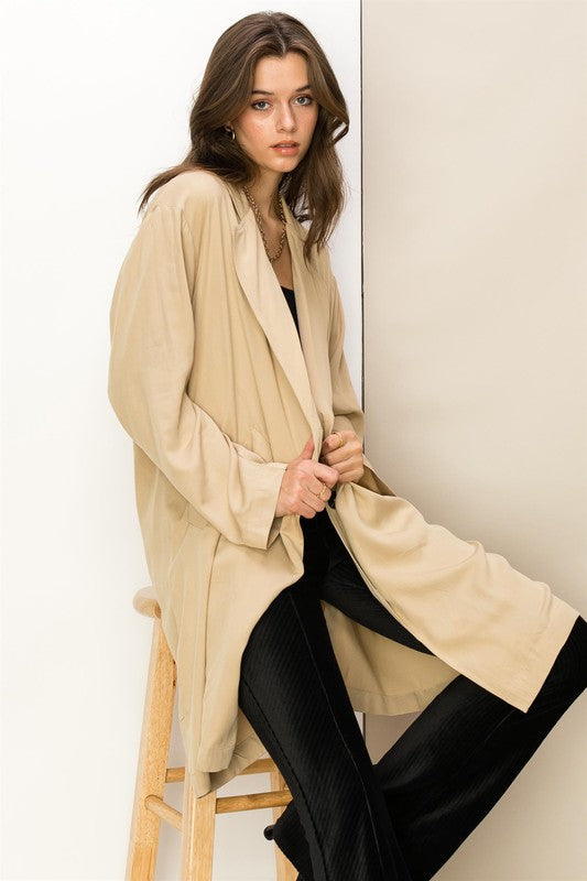 HYFVE Long Button Front Cool Oversized Coat