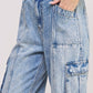 JADE by JANE Plus-size High Waist Baggy Cargo Denim Trousers