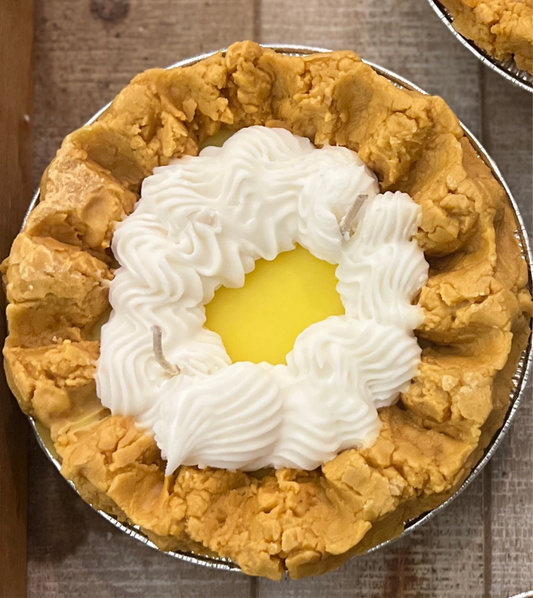 6" Lemon Meringue Pie Candle