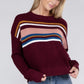 AMBIANCE APPAREL Striped Pullover Knit Sweater