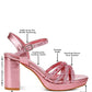 Sparks Fly Glitter Strappy Block Sandals