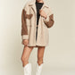 JADE by JANE Color block sherpa Shacket JJO5017