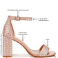 RAG & Co. Klebba Pearls Embellished Satin Sandals