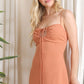 LILOU Casual Summer Tank Strap Dress with Back Split