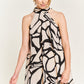 Resort style halter neck short sundress PLUS