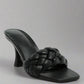 RAG & Co. Woven Strap Spool High Heels Slipper Sandals