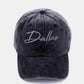 ZENANA Washed "DALLAS" Embroidered Baseball Cap