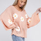 NUVI APPAREL Flower Motif Sweater