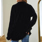 DAVI & DANI Long Sleeve Button Front Loose Fit Shirt Top