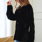 DAVI & DANI Long Sleeve Button Front Loose Fit Shirt Top