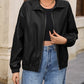 Zip Up Dropped Shoulder Jacket