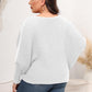 Full Size Boat Neck Batwing Sleeve Sweater-up to 3XL