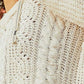 POL Cream Cable Knit Hooded Chenille Sweater