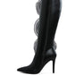 RAG & Co. Chinkara Sheer Big Rose Detail Long Boots