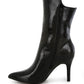 RAG & Co. Kultrus Croco Stiletto Heel Mid-Calf Boots