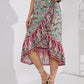 Tie Waistband Flounce Hem Boho Skirt