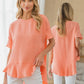 SEW IN LOVE Round Neck Ruffled Top