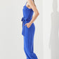 JADE by JANE Belted Sleeveless Jumpsuit with Adjustable Straps