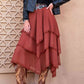 CLAUDIA G Tasha Tiered Midi Skirt