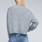 AMBIANCE APPAREL Mock Neck Cropped Pullover Knit Sweater