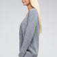 ZENANA Melange Open Front Sweater Cardigan