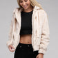 AMBIANCE APPAREL Fluffy Zip-Up Teddy Hooded Coat