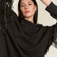 JADE by JANE Plus-size Silver Studded Fringe Sleeves Sweater top - PLUS JJT5009P