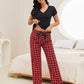 V-Neck Short Sleeve Top and Shorts Lounge Set