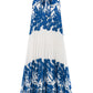 Tied Printed Sleeveless Midi Dress