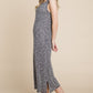 BOMBOM Round Neck Slit Midi Tank Dress