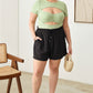 ZENOBIA Plus Size Drawstring Elastic Waist Shorts with Pockets