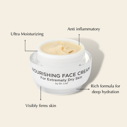 Super Nourishing Calming Face Cream for Extremely Dry & Sensitive Skin – Vegan & Hypoallergenic