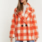 DAVI & DANI Fuzzy Boucle Textured Double Breasted Coat Jacket