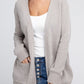 ZENANA Melange Open Front Sweater Cardigan