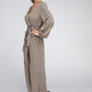 NUVI APPAREL Printed V-Neck Jumpsuit