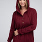 NUVI APPAREL Wine Red Textured Knitted Pullover Hoodie